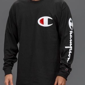 Black Champion Long Sleeve T-Shirt